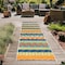 World Rug Gallery Modern Bohemian Indoor/Outdoor Runner Rug 2'x7' Multi Runner Rug 5559MULTI2X7 - alternate 1